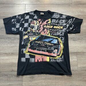 VINTAGE Nascar T Shirt Size XL Race Rock Orlando Black